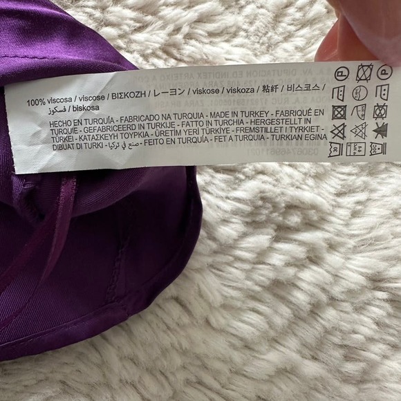 NWT Zara Purple Crop Top With Cowl Type Neck & Adjustable Straps Womens Sz Small - Picture 3 of 6